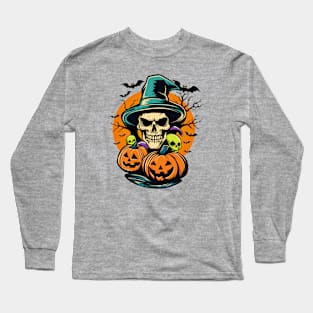 Skull and Pumpkins Long Sleeve T-Shirt